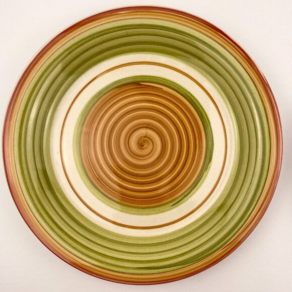 Pier 1 Imports Valencia Dinner Plate 10.5 in, set of three, hand painted - Picture 3 of 7